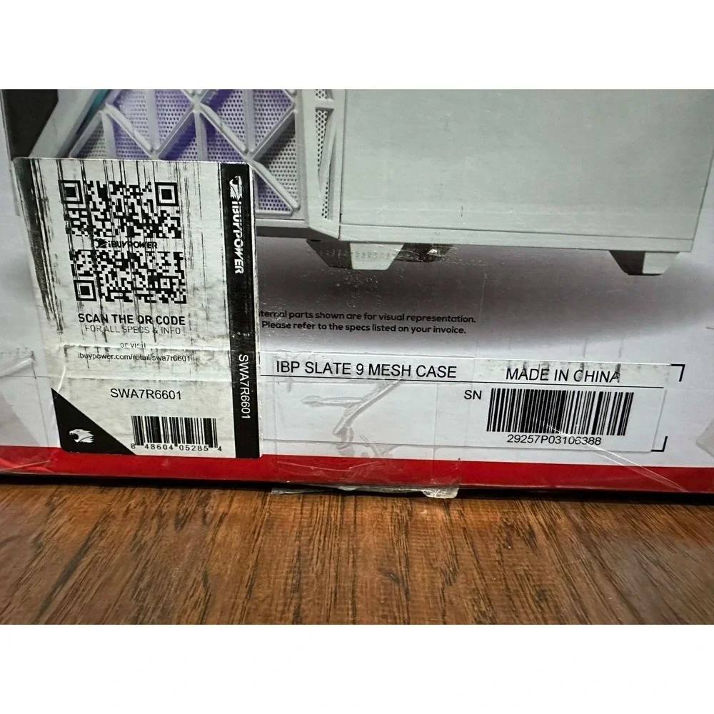 iBUYPOWER SWA7R6601 Slate 9 Mesh Gaming Case - White - MSRP $1,749.99‎